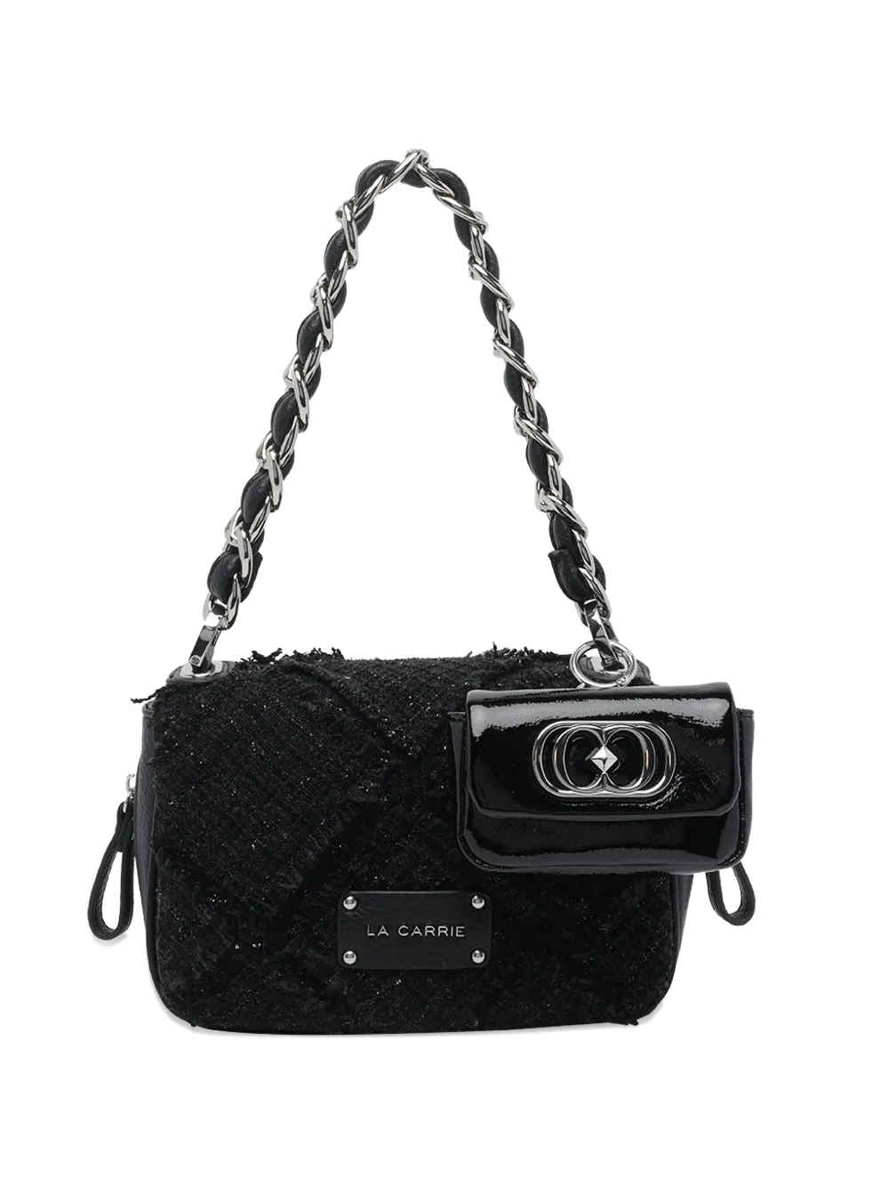 La Carrie Isabel Cross chain shoulder bag - Nero