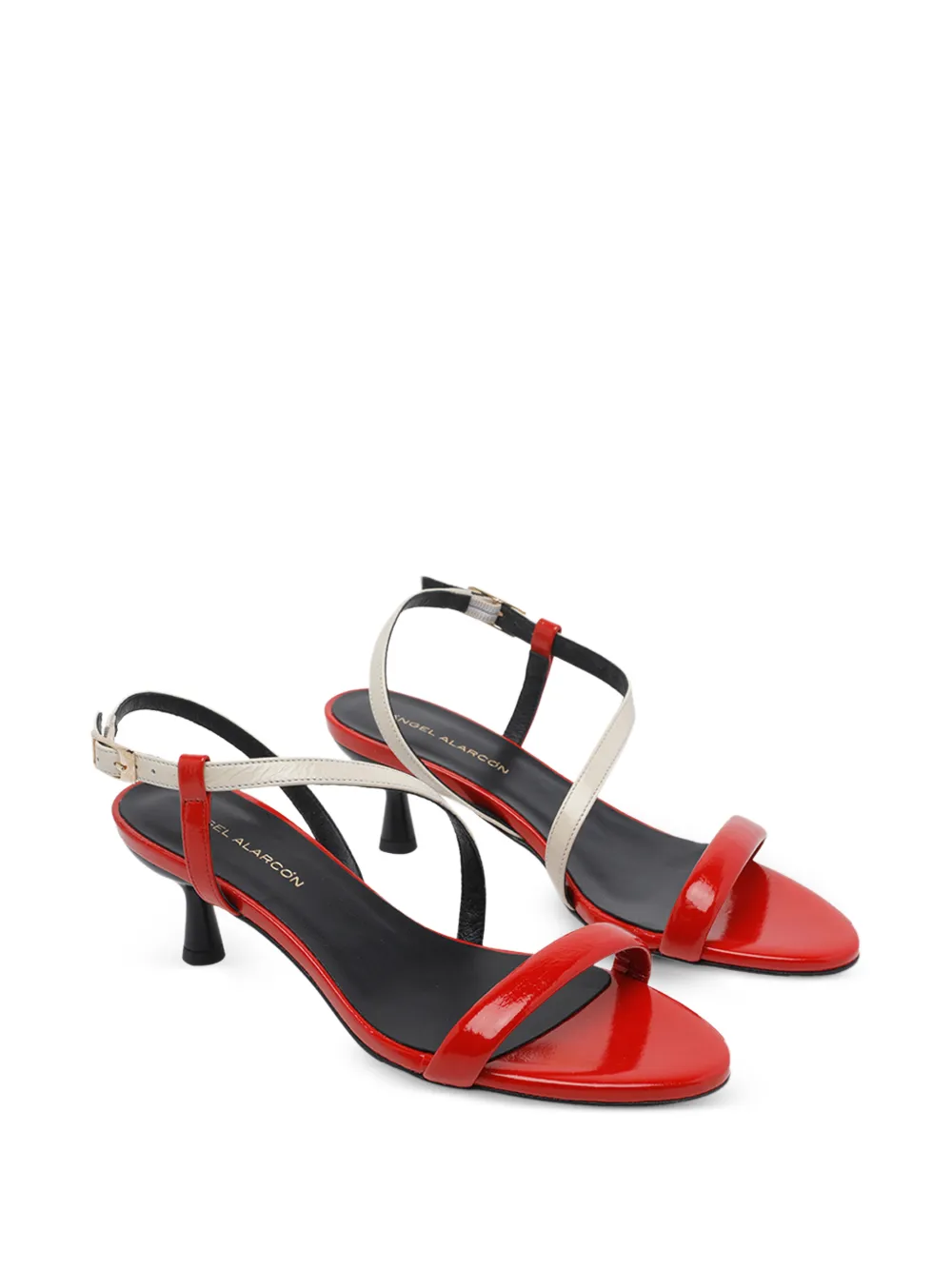 ANGEL ALARCON Slingback pumps met ronde neus Rood