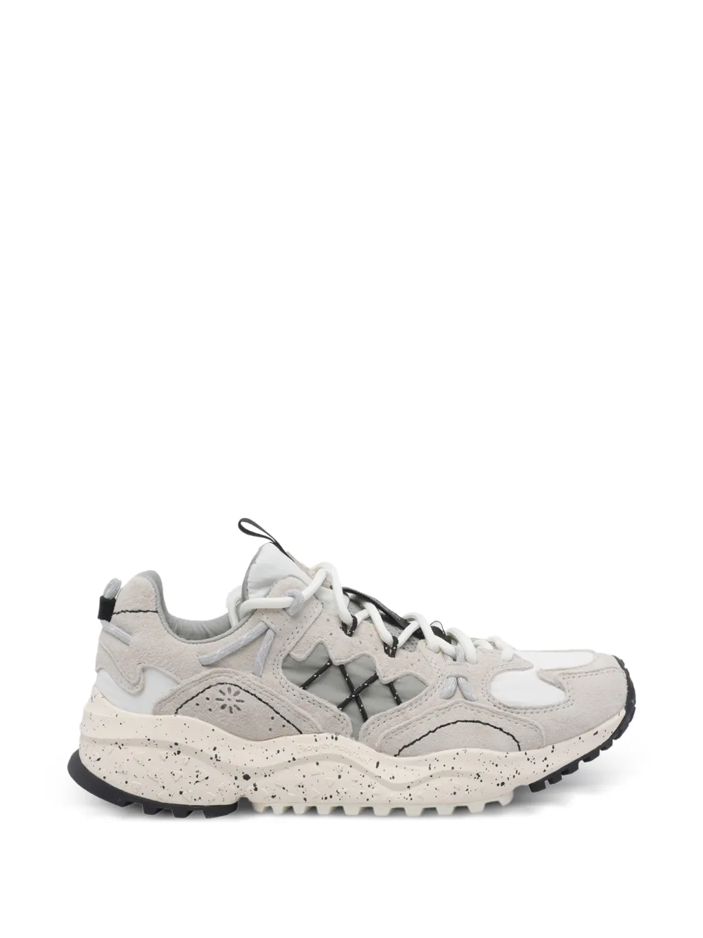 FLOWER MOUNTAIN Yamabushi round toe suede sneakers Grijs