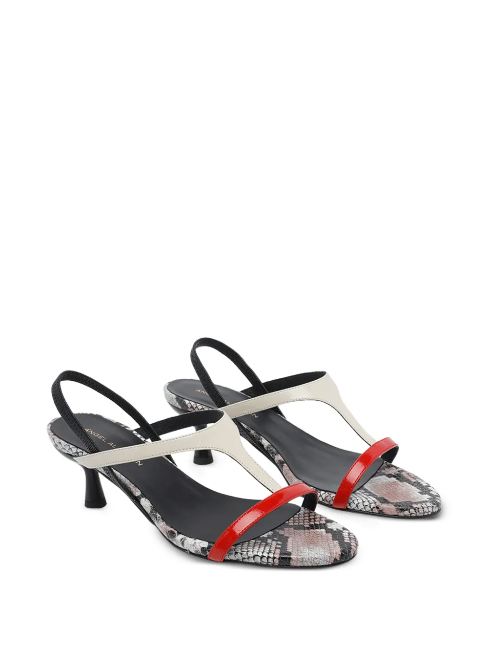 ANGEL ALARCON Slingback sandalen met ronde neus Beige