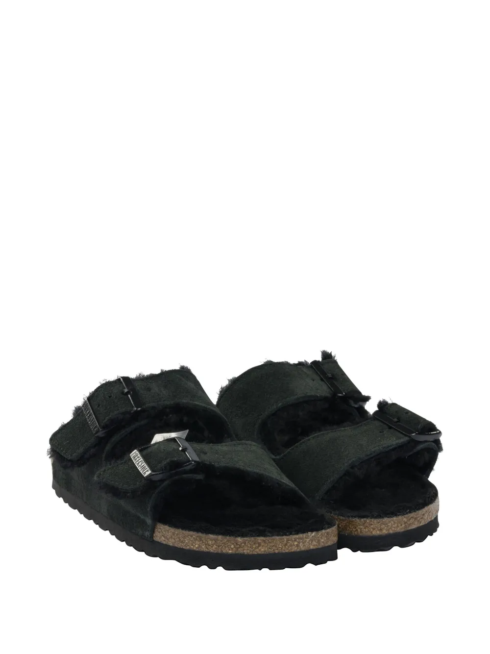 Birkenstock Arizona shearling sandals Groen