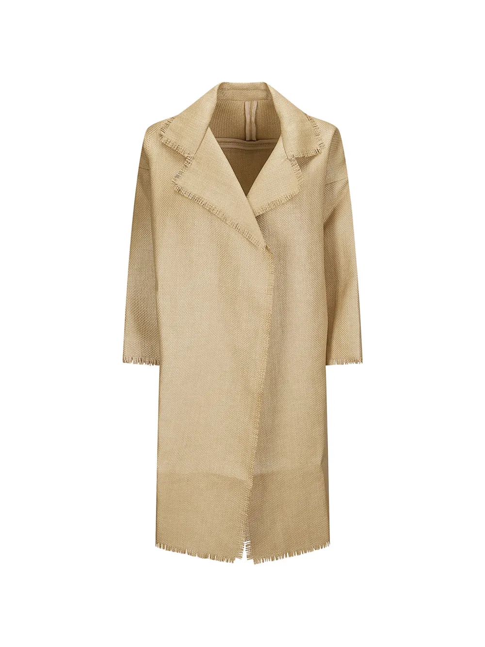 Archivio B frayed-edge raffia coat - Toni neutri