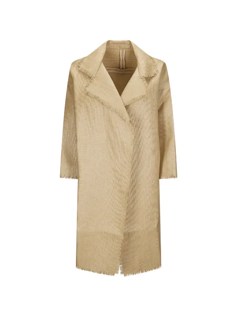 Archivio B frayed-edge raffia coat