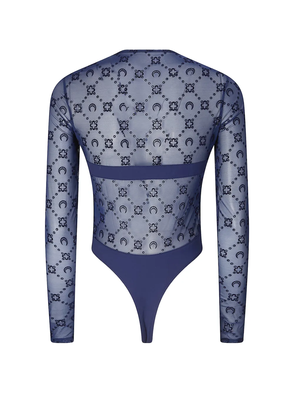 Marine Serre Moonogram mesh body met print Blauw