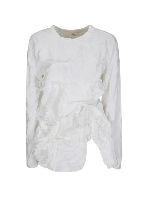 Comme Des Garçons crinkled ruffled longsleeve top