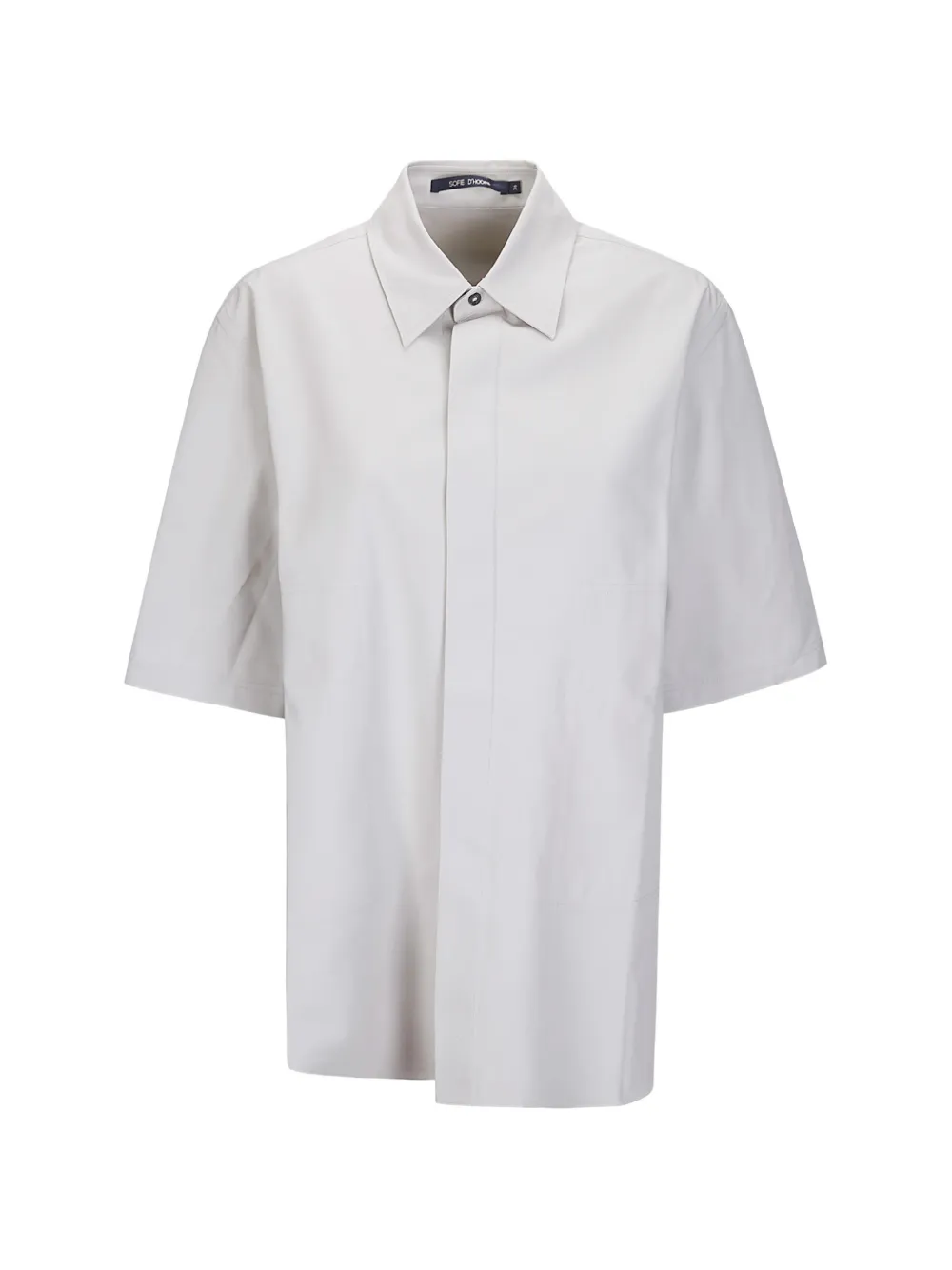 Sofie D'hoore concealed-fastening short-sleeved shirt - Grigio