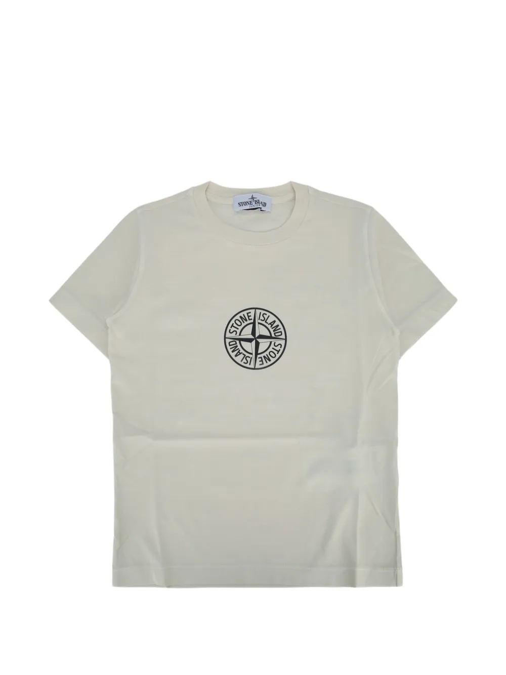 Stone Island Junior logo-detail T-shirt - Toni neutri