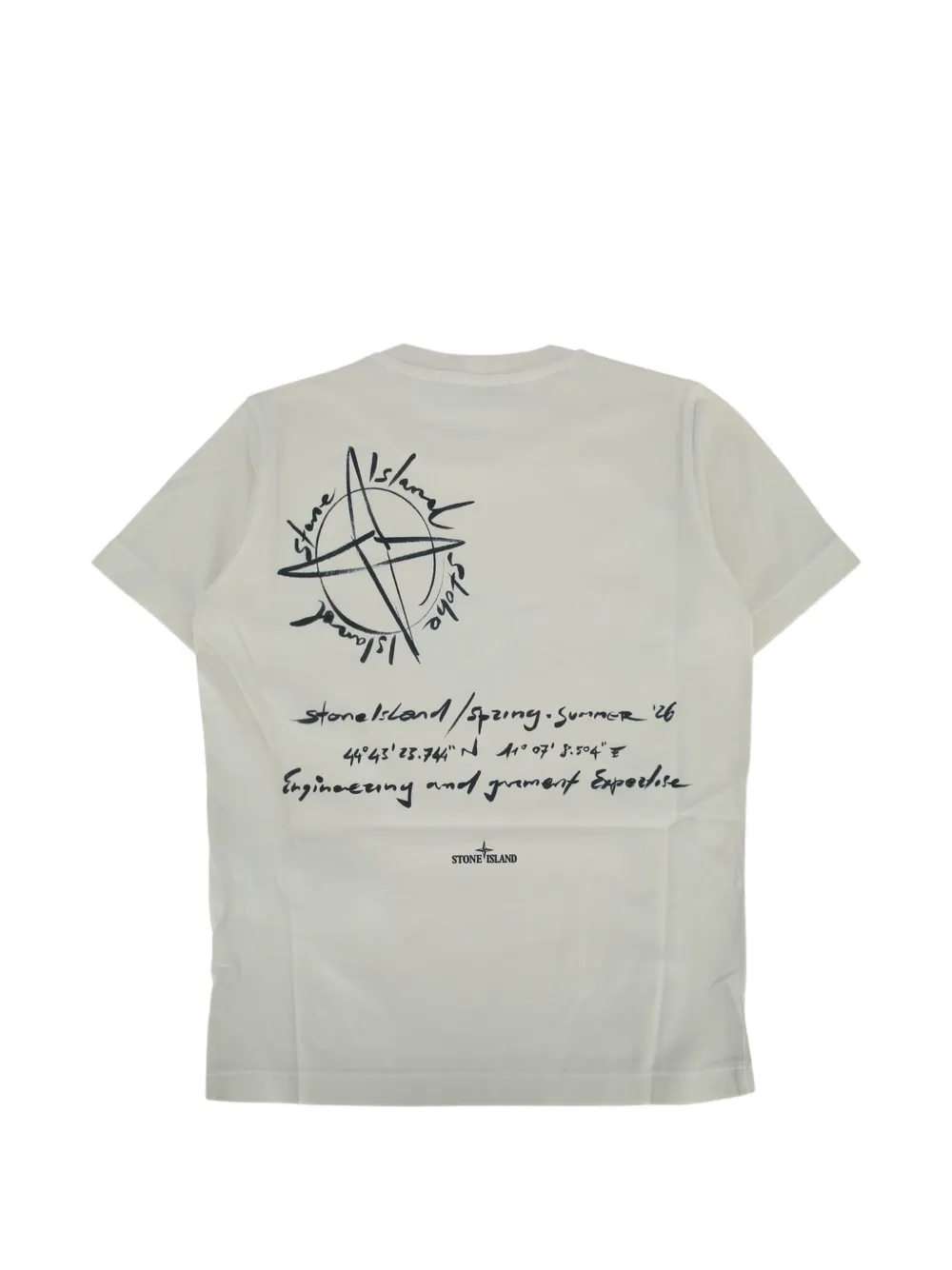 Stone Island Junior T-shirt met logo Beige