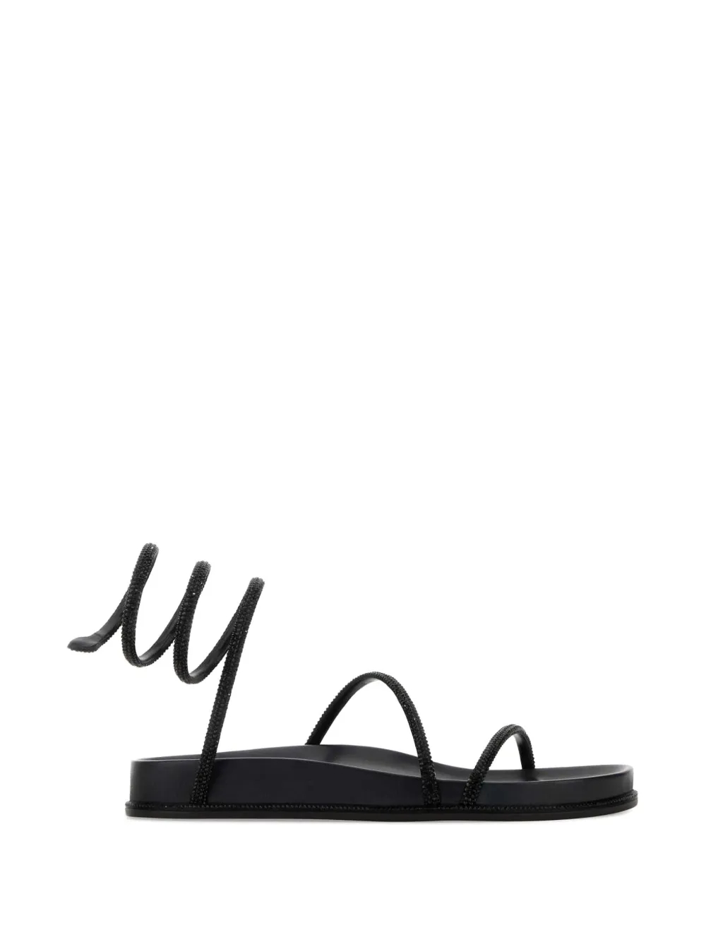 René Caovilla Cleo flat sandals Zwart