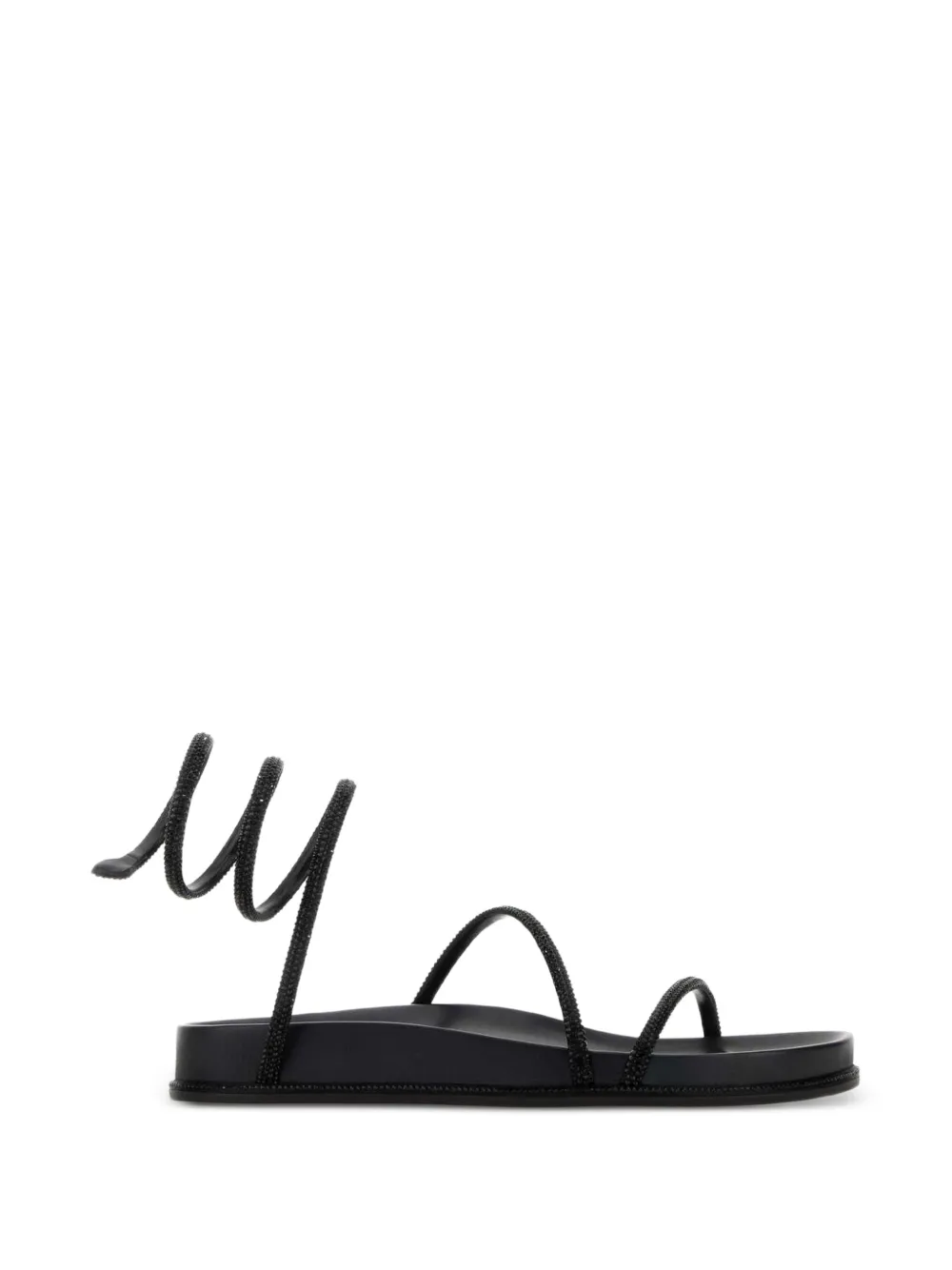 René Caovilla Cleo flat sandals Zwart