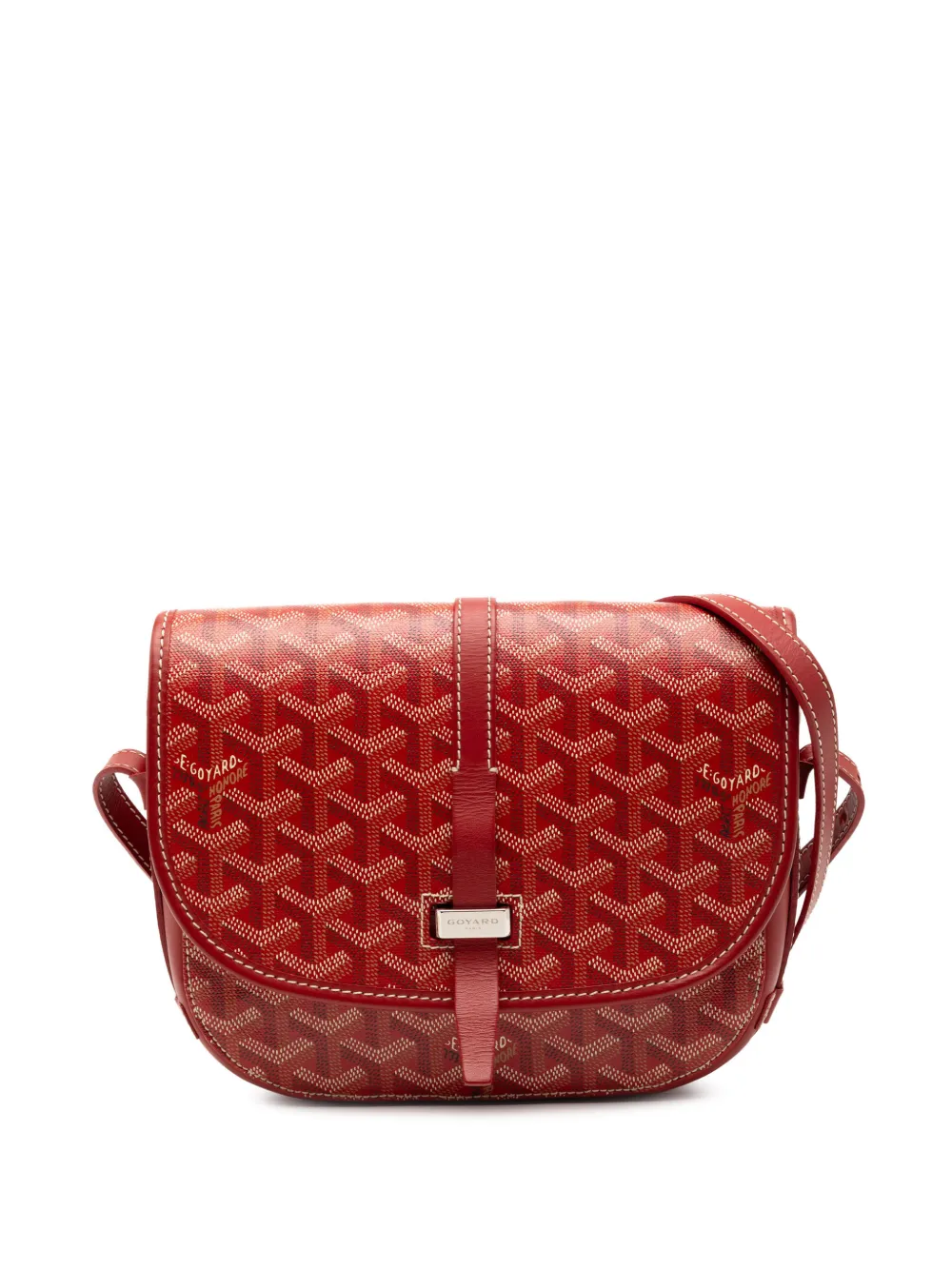 Goyard Pre-Owned 2018-2025 Goyardine Belvedere II PM crossbody bag - Rosso