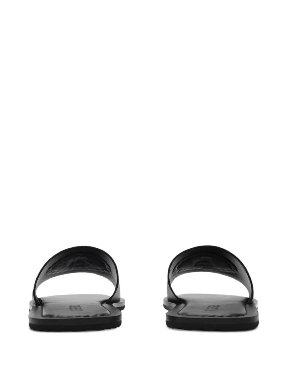 Burberry Knight leren slippers Zwart