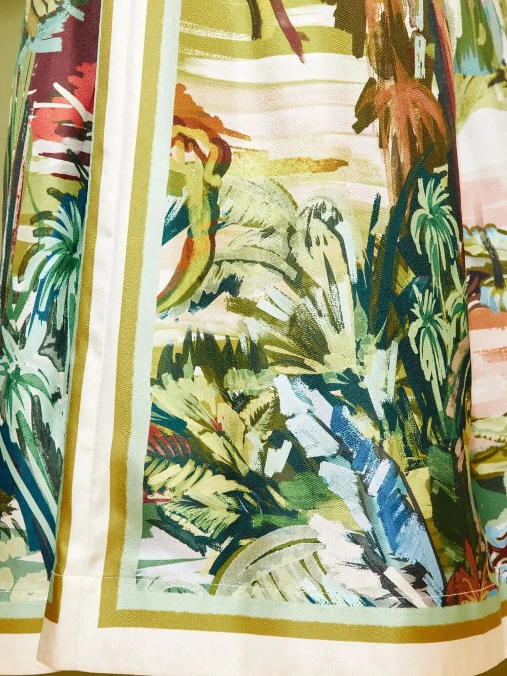 ALEMAIS Jungle Boogie zijden broek Beige