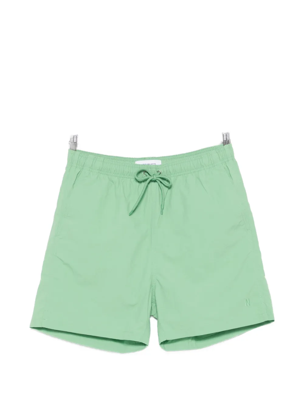 Norse Projects drawstring logo-embroidered swim shorts - Grün