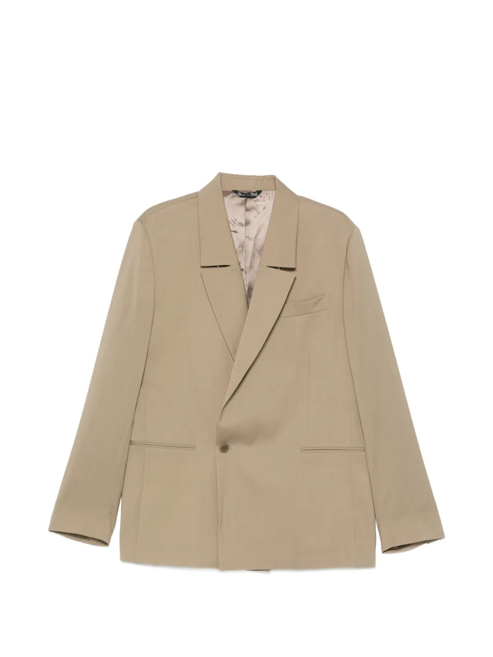 Costumein notched-lapels single-button jacket - Marrone