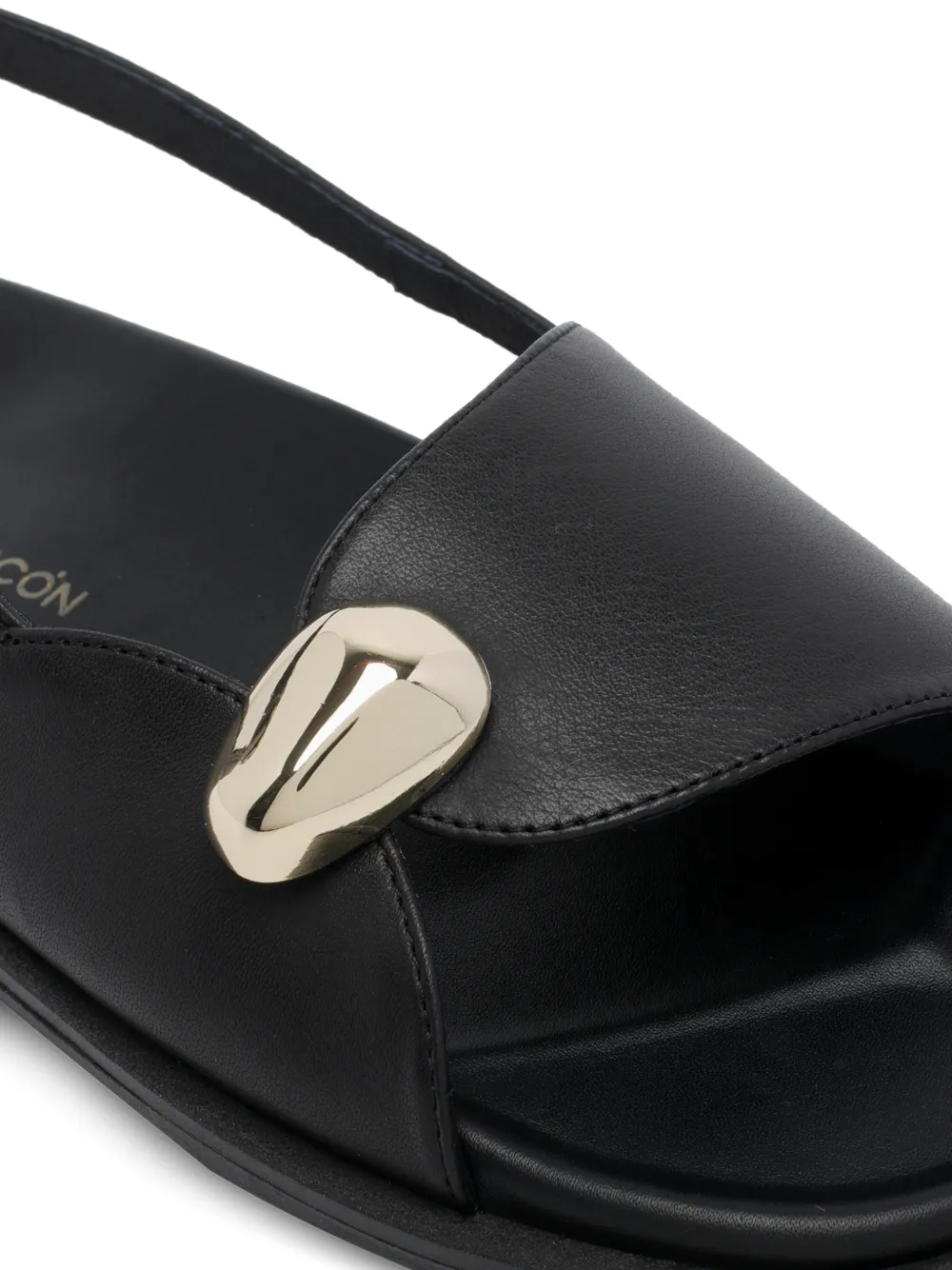 ANGEL ALARCON Sandalen met vierkante neus en gesp Zwart