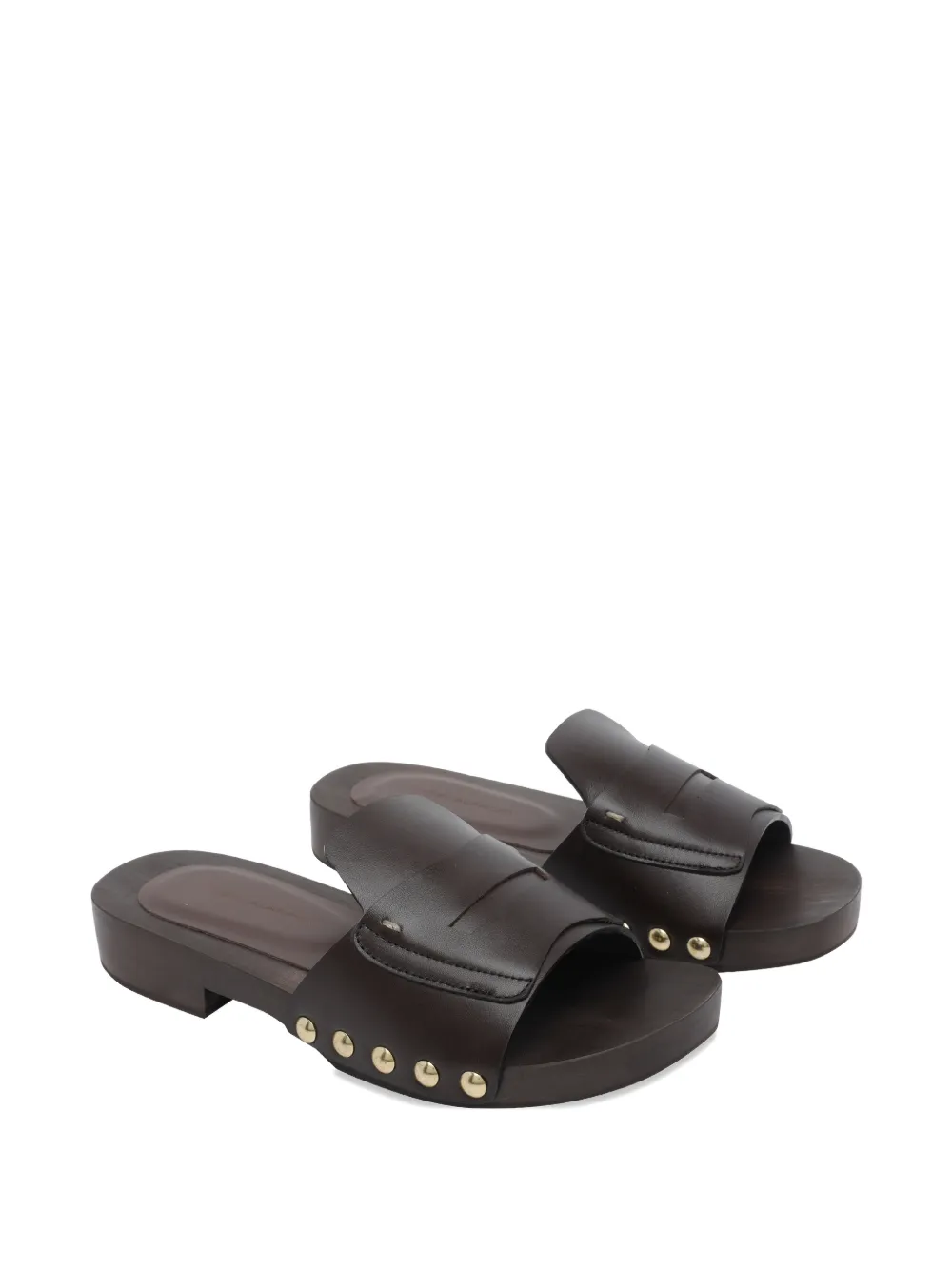 ANGEL ALARCON Sandalen met ronde neus en studs Bruin