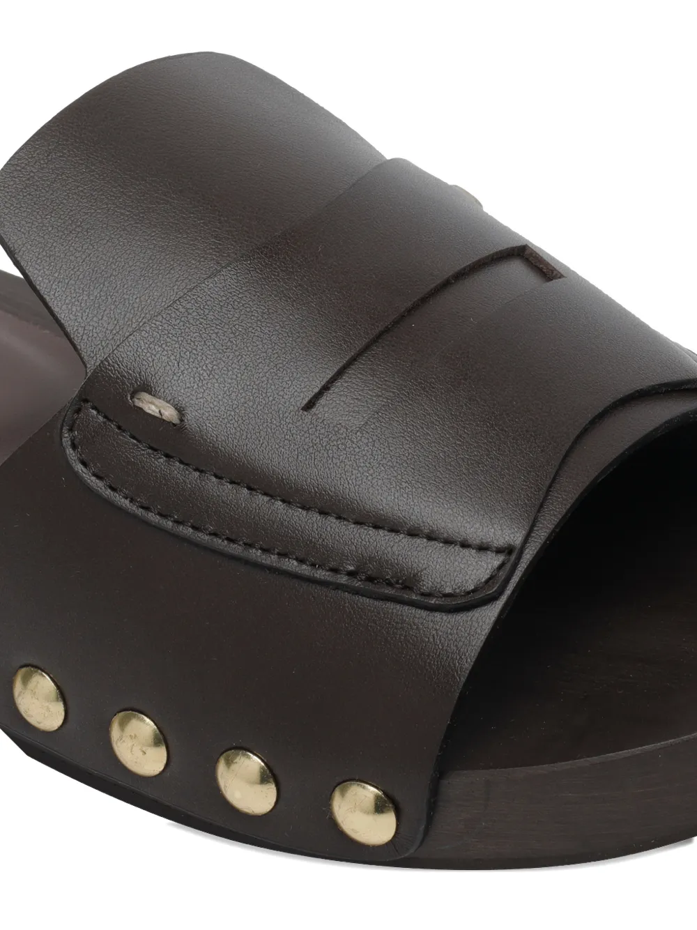 ANGEL ALARCON Sandalen met ronde neus en studs Bruin