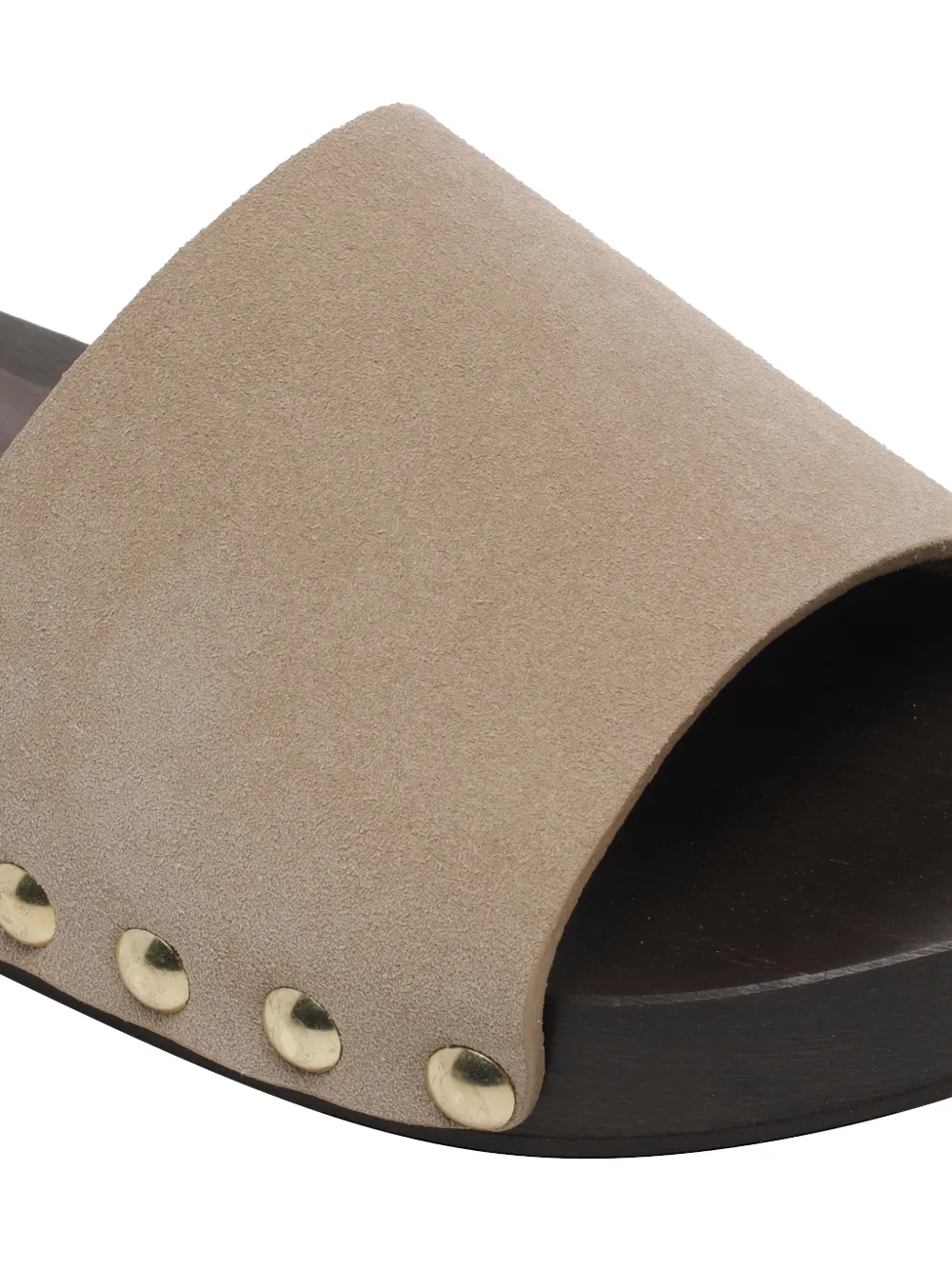 ANGEL ALARCON studded sandals Beige