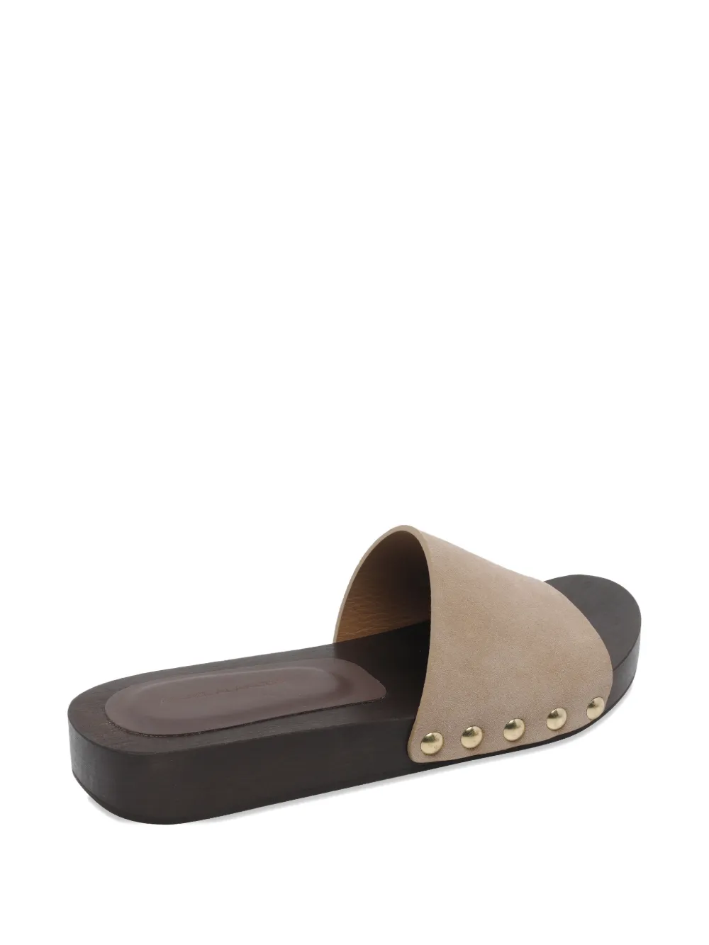 ANGEL ALARCON studded sandals Beige