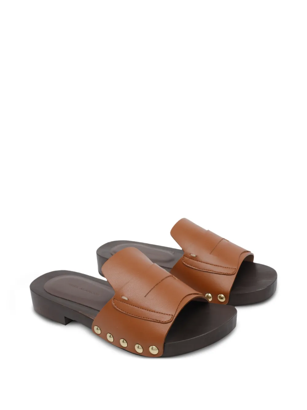 ANGEL ALARCON Sandalen met ronde neus en studs Bruin