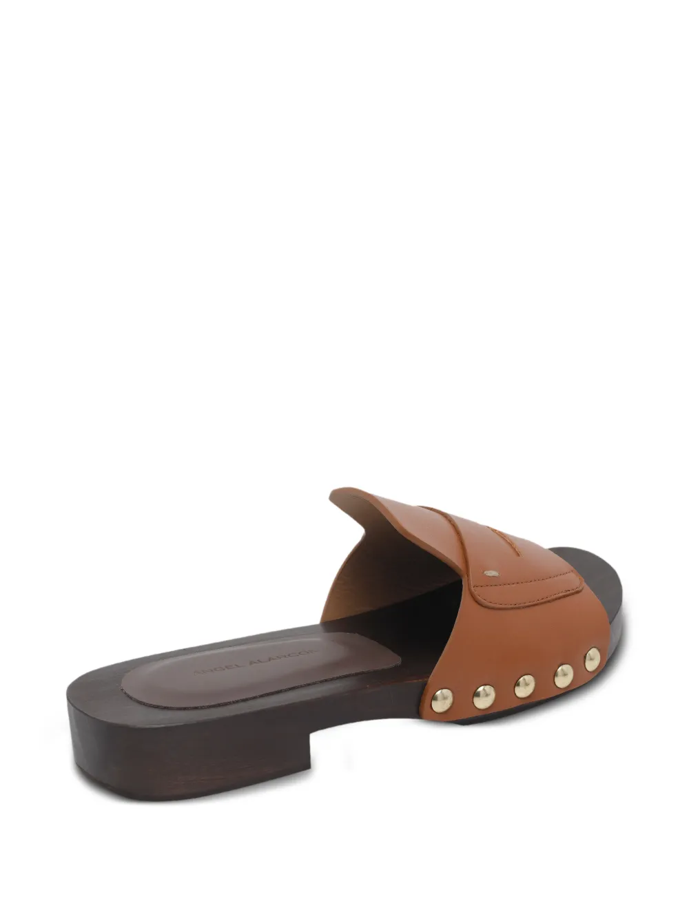 ANGEL ALARCON Sandalen met ronde neus en studs Bruin