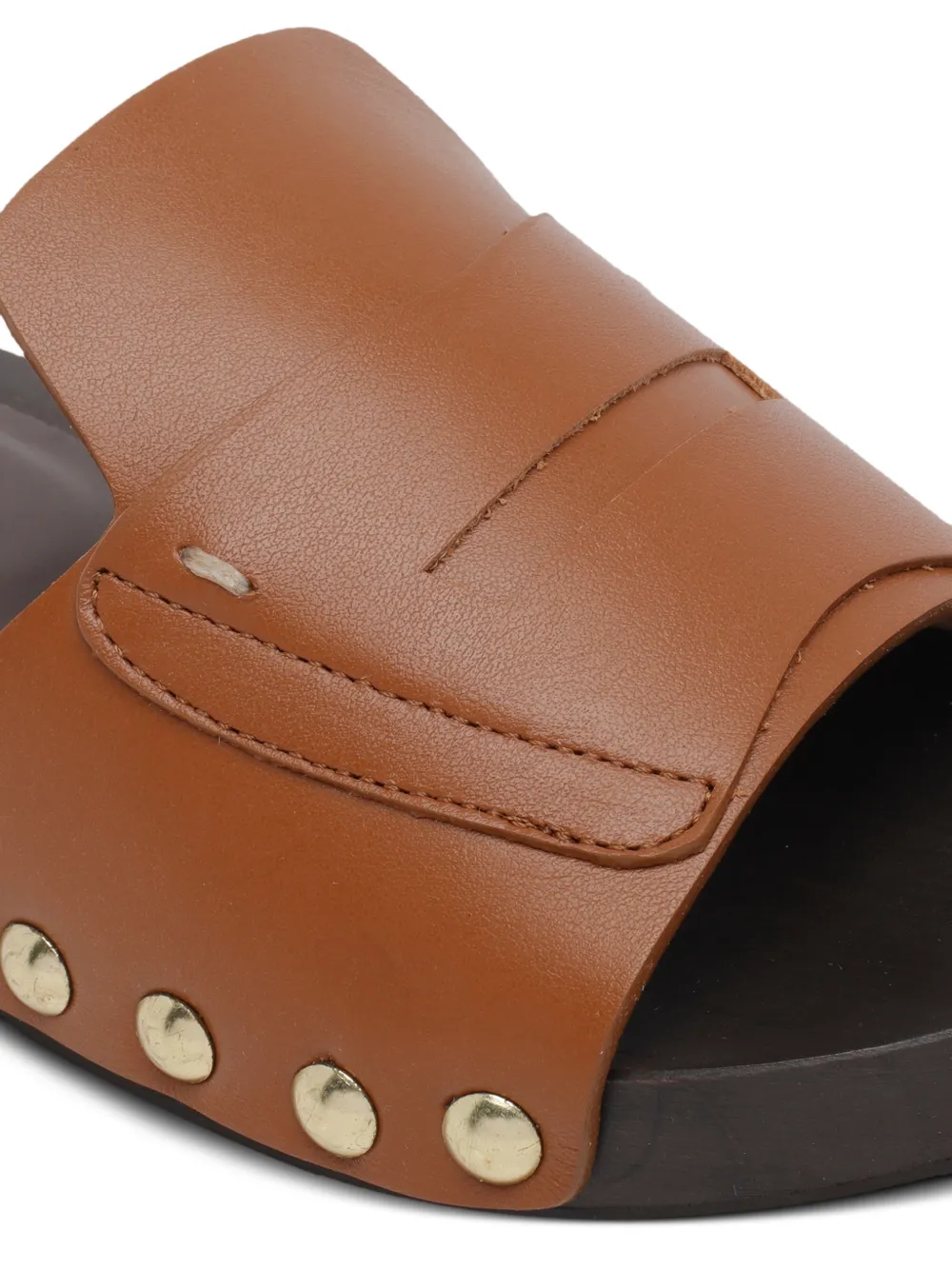 ANGEL ALARCON Sandalen met ronde neus en studs Bruin