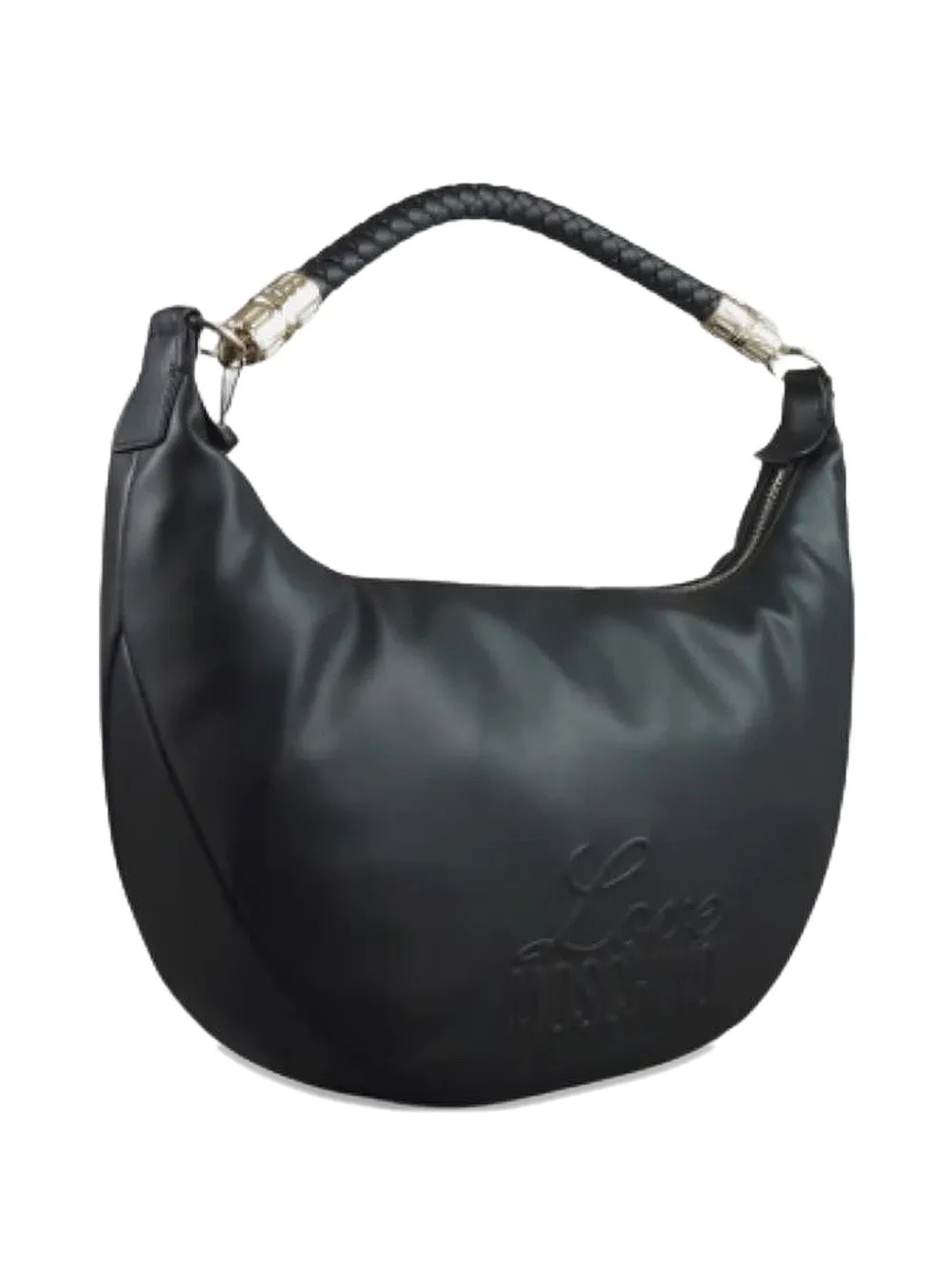 Love Moschino logo-detail braided-handle tote bag - Nero