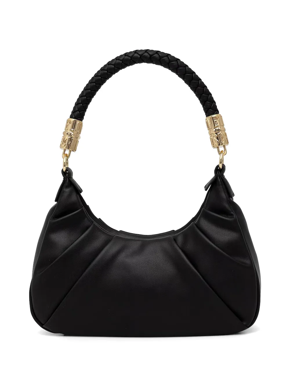 Love Moschino Shopper met gevlochten handvat en logodetail Zwart