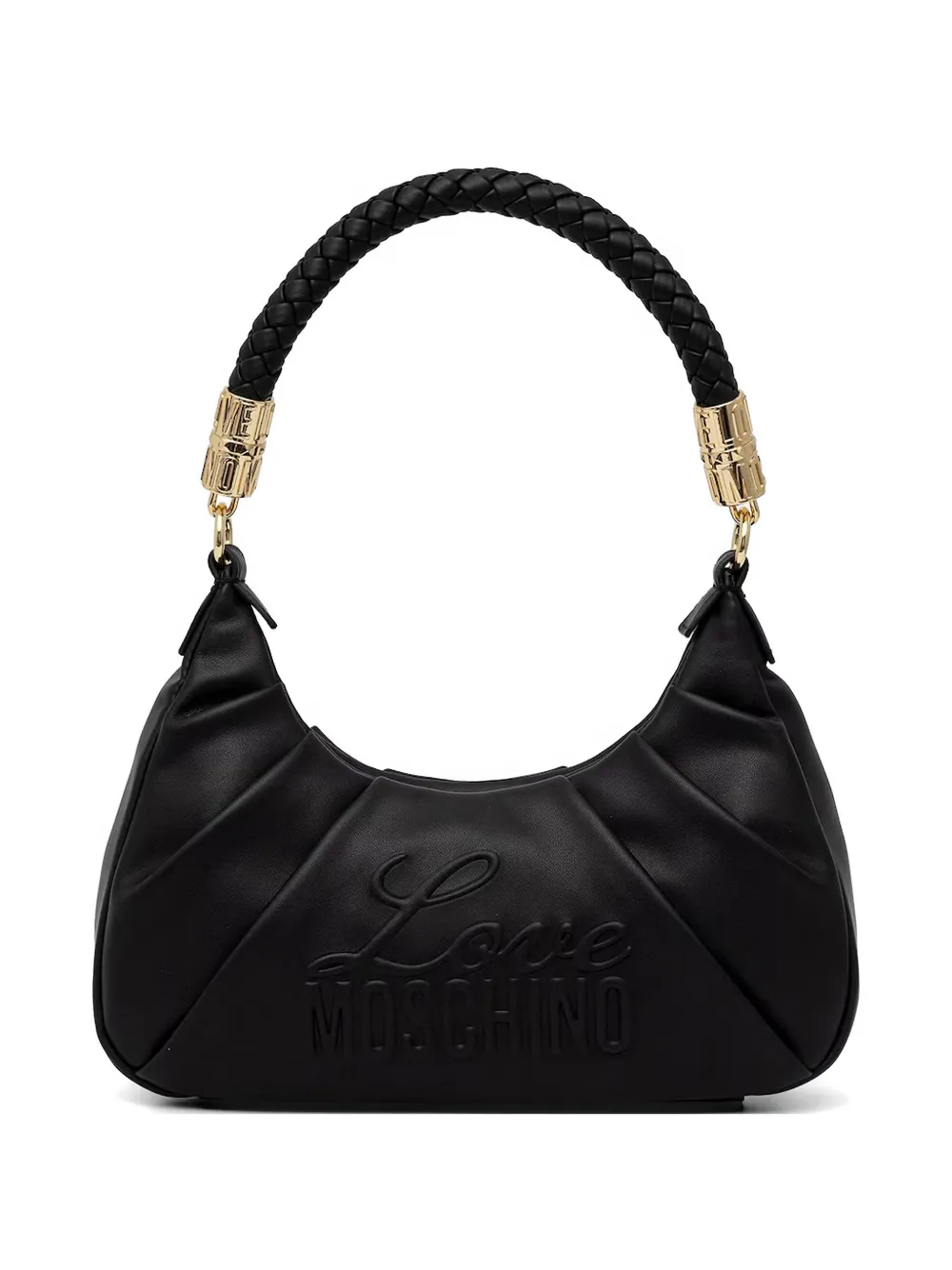 Love Moschino logo-detail braided-handle tote bag - Nero