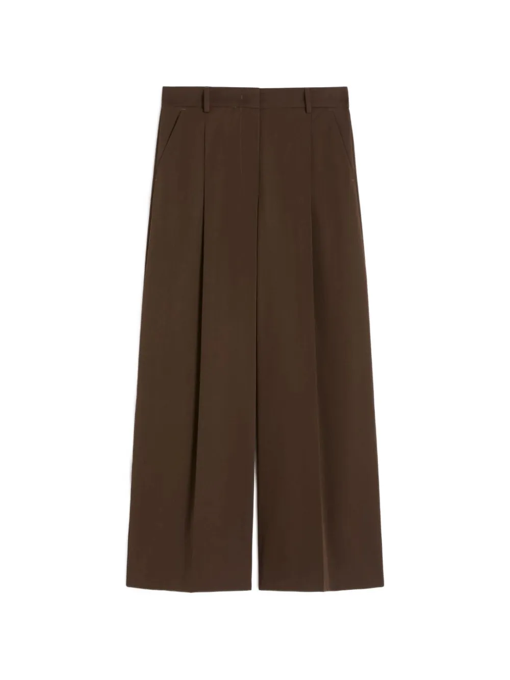 Weekend Max Mara pleated wide-leg trousers - Marrone
