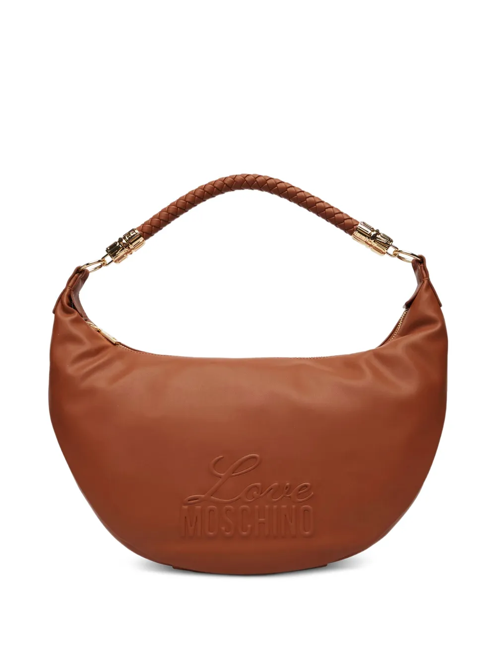 Love Moschino logo-detail braided-handle tote bag - Marrone