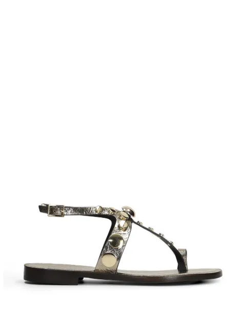 Donnarì sandalias metalizadas con apliques