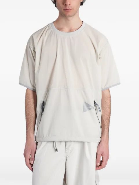 and Wander Pertex Quantum Air logo-print zip-pocket T-shirt