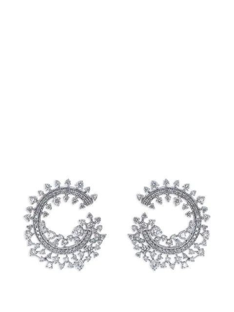 Ananya Edge diamond hoop earrings