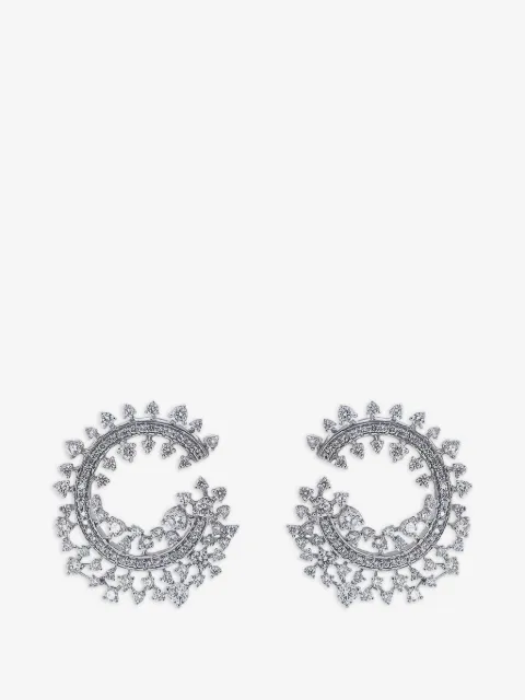Ananya Edge diamond hoop earrings
