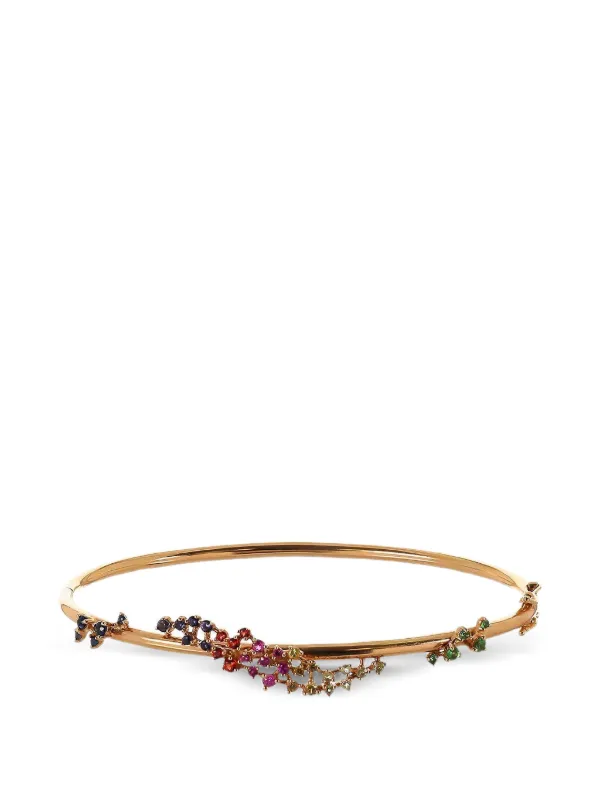 Ananya Sapphire Scatter Bangle Bracelet in Pink