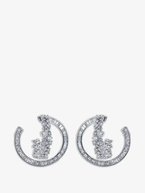 Ananya diamond scatter hoop earrings