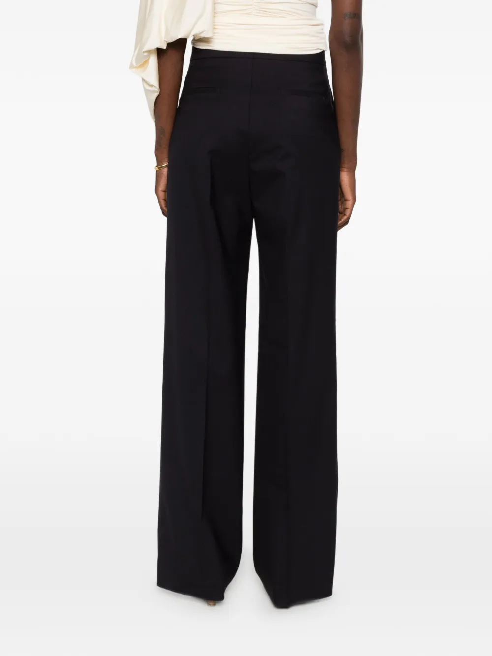 Tagliatore Broek met wijde pijpen Blauw