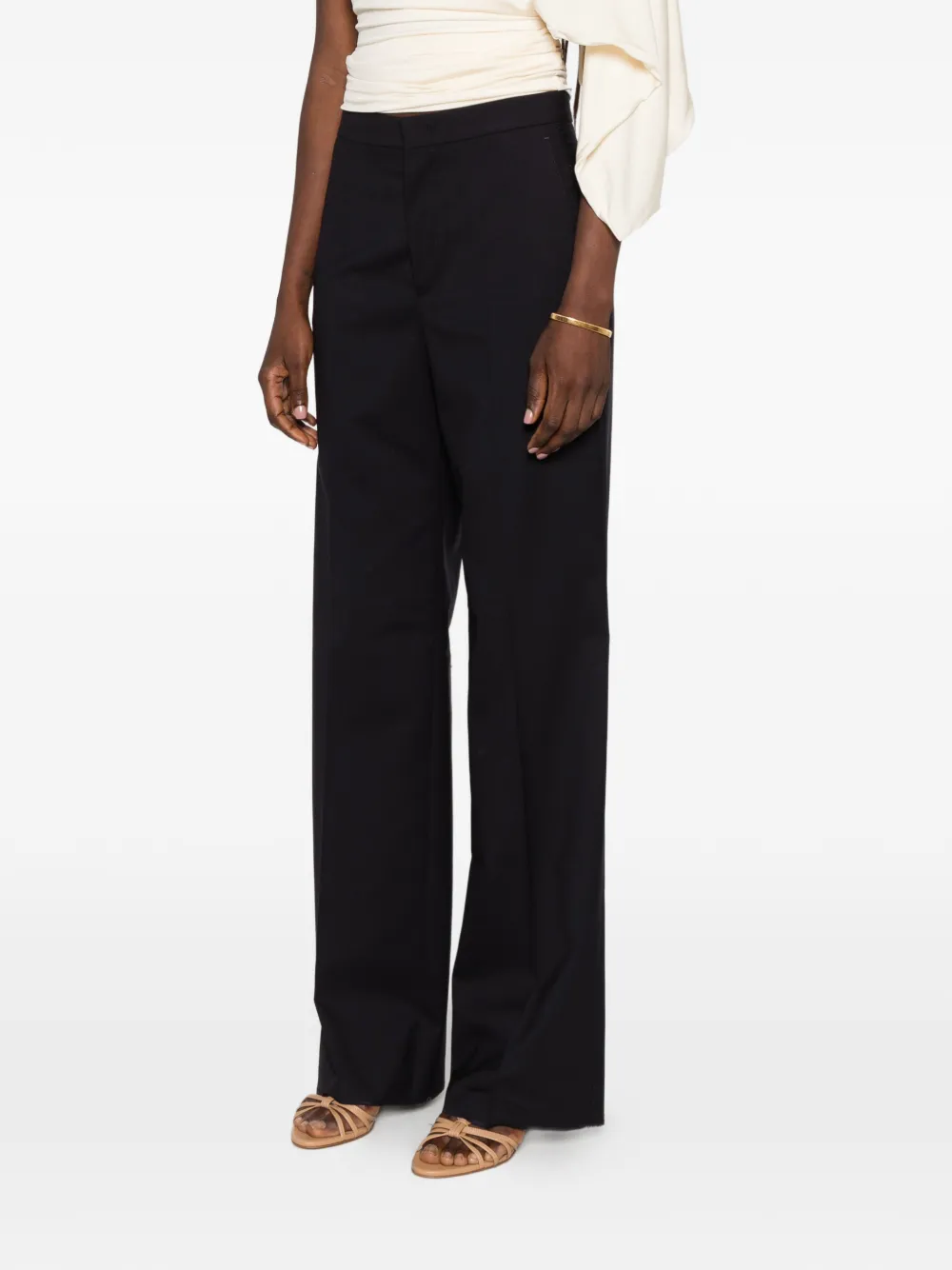 Tagliatore Broek met wijde pijpen Blauw