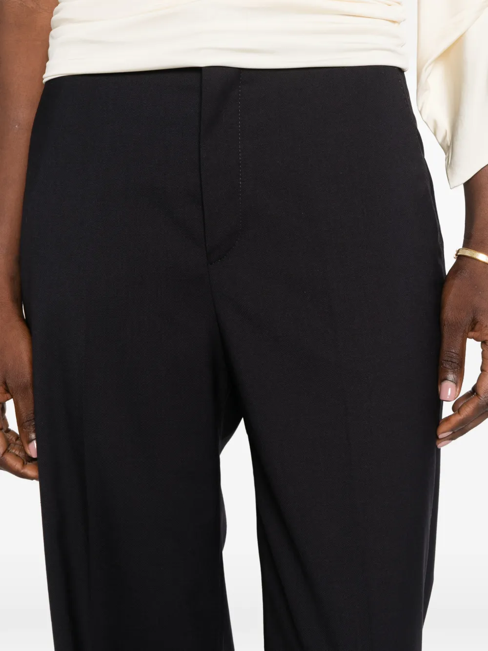 Tagliatore Broek met wijde pijpen Blauw