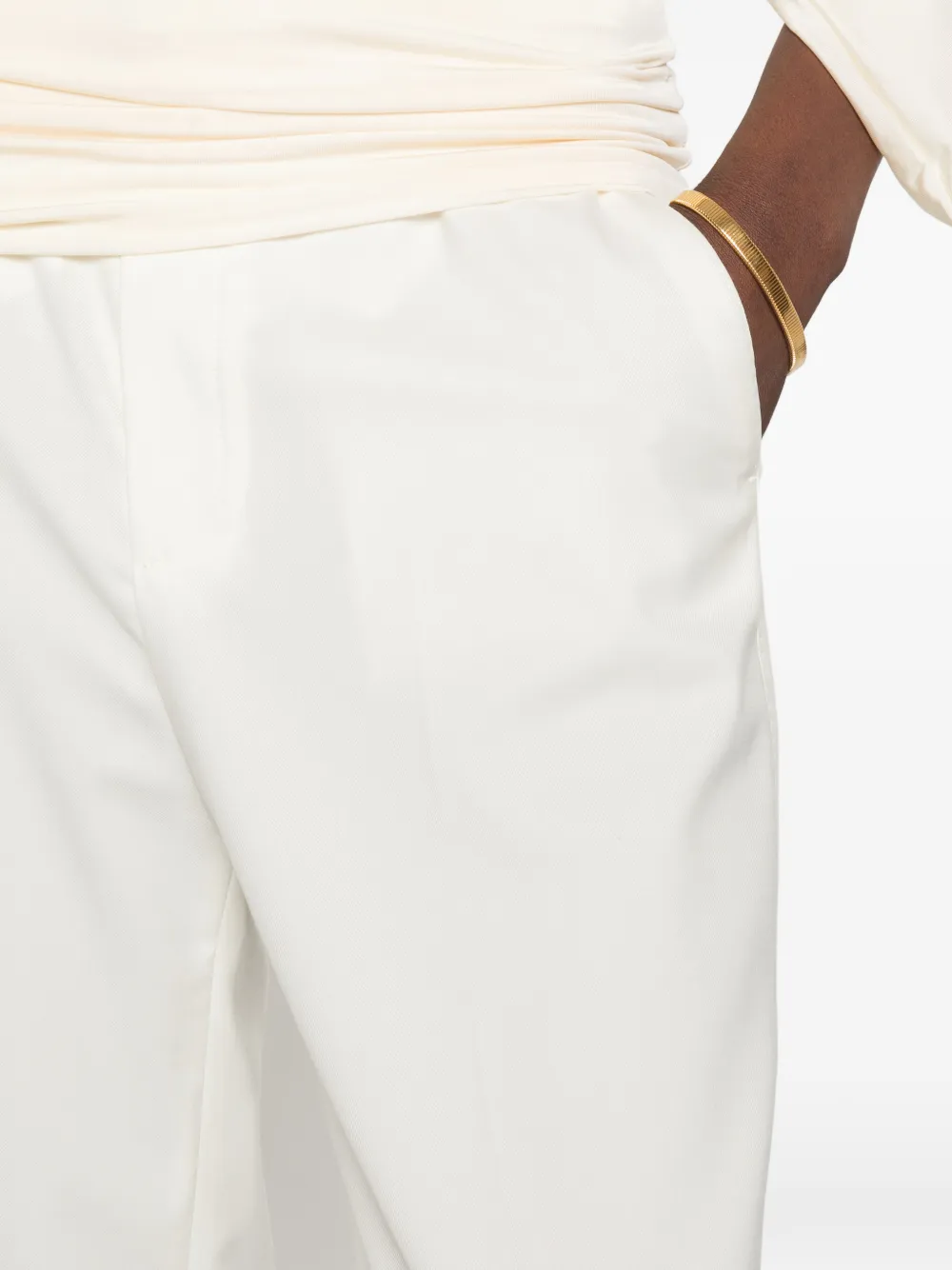 Tagliatore Broek met wijde pijpen Beige