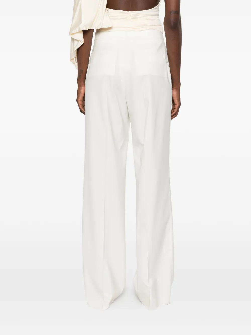 Tagliatore Broek met wijde pijpen Beige