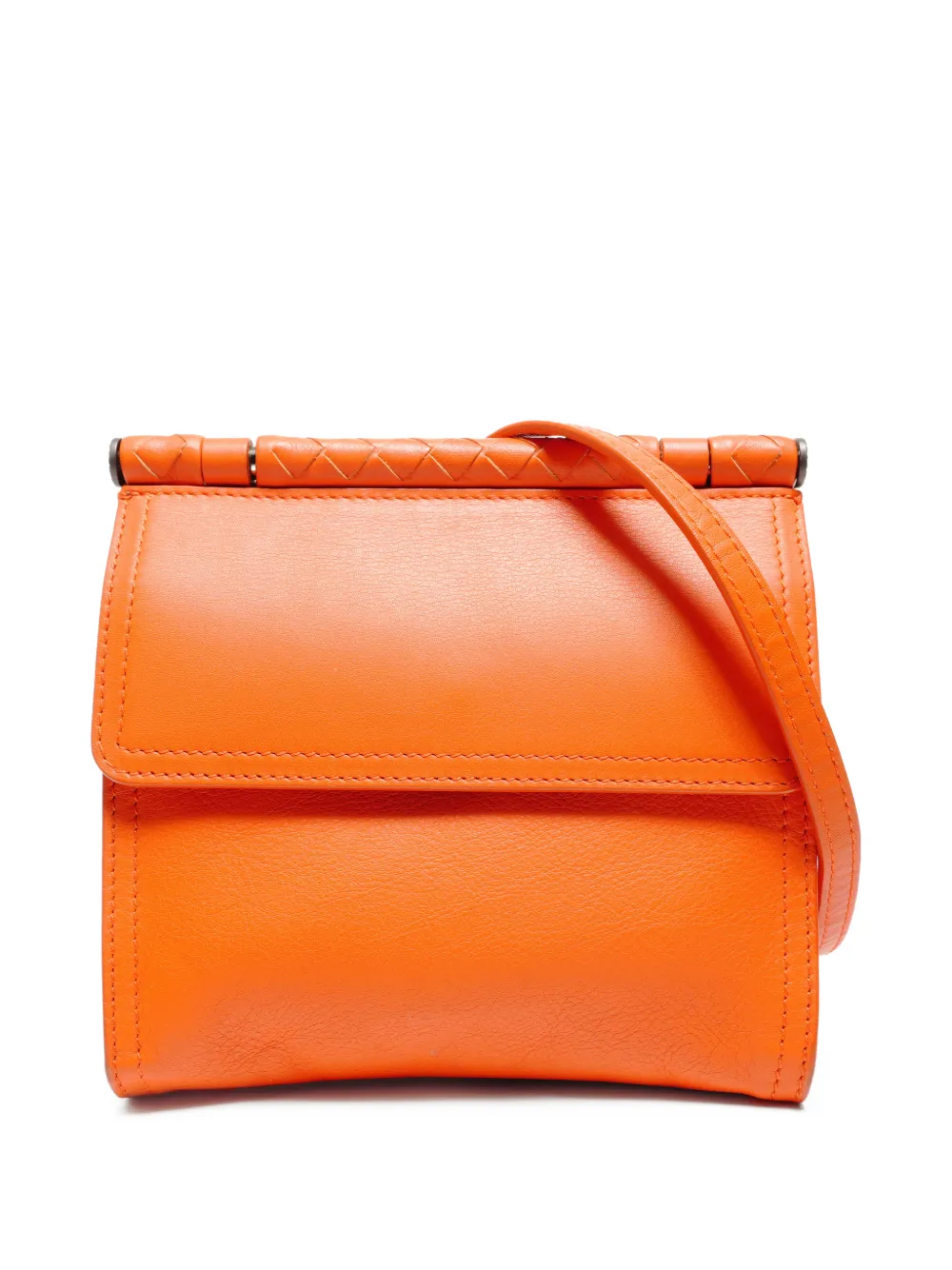 Bottega Veneta Pre-Owned 2000s Intrecciato leather shoulder bag - Arancione