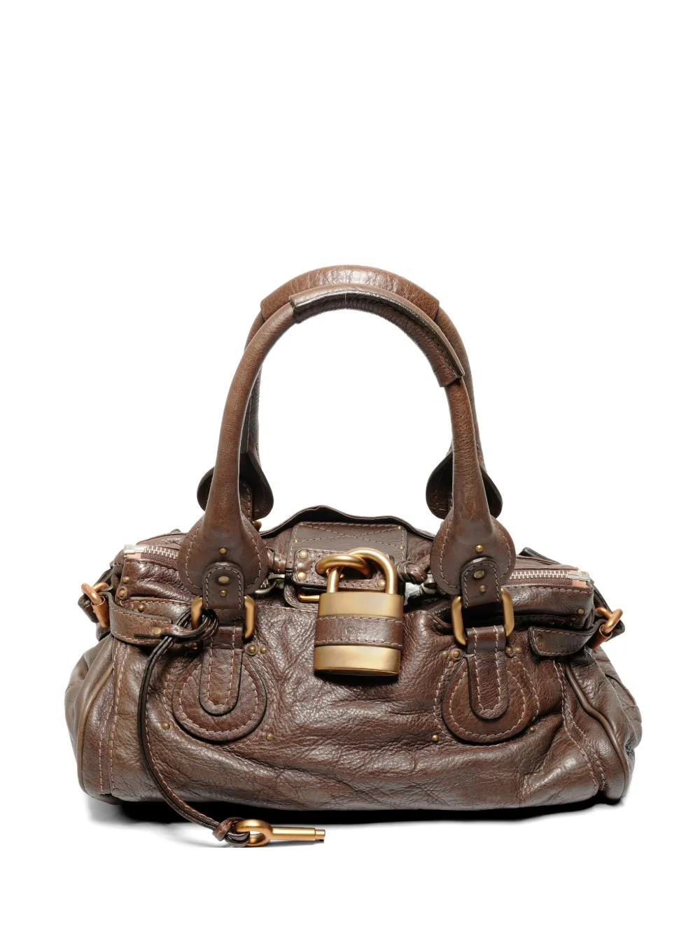 Chloé Pre-Owned 2000s studded leather handbag - Marrone