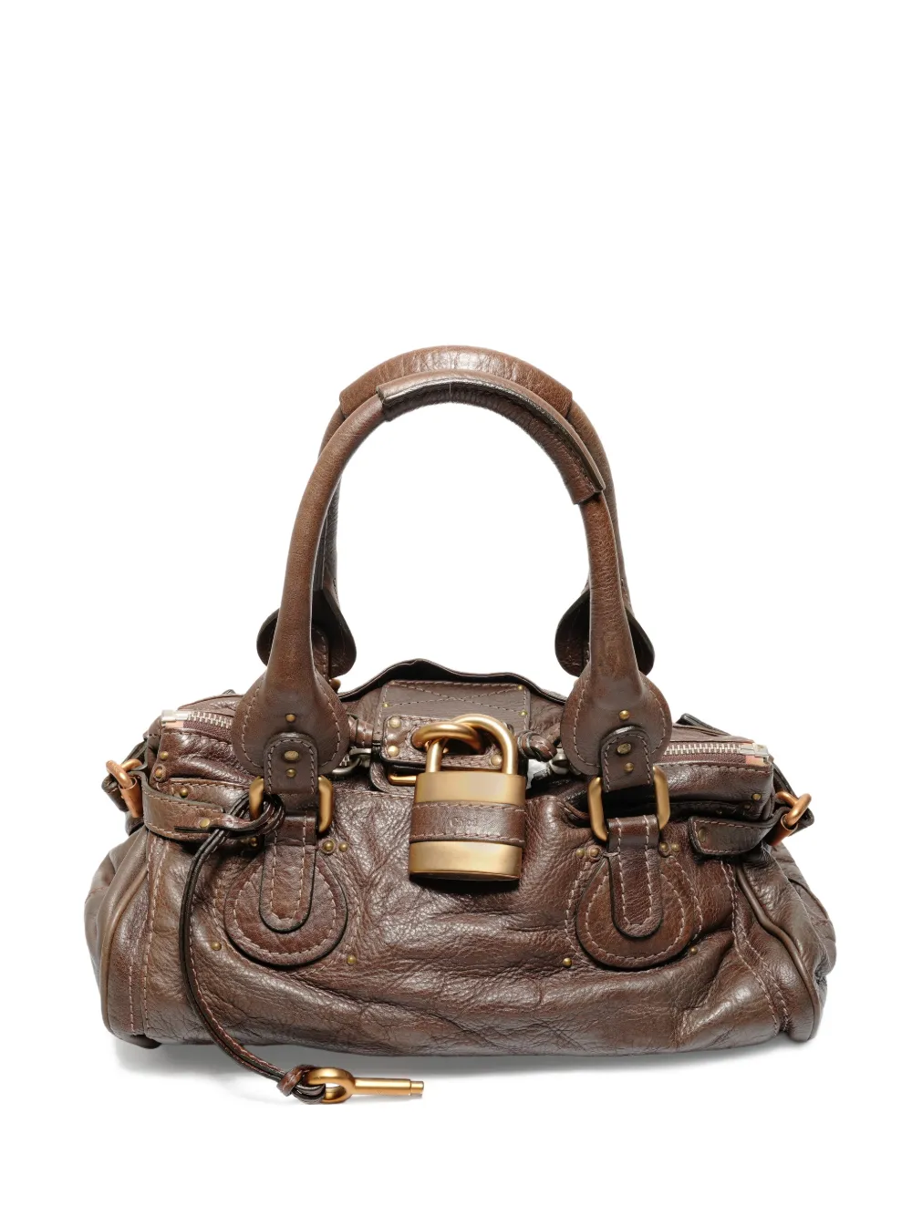 Chloé Pre-Owned 2000s studded leather handbag - Marrone