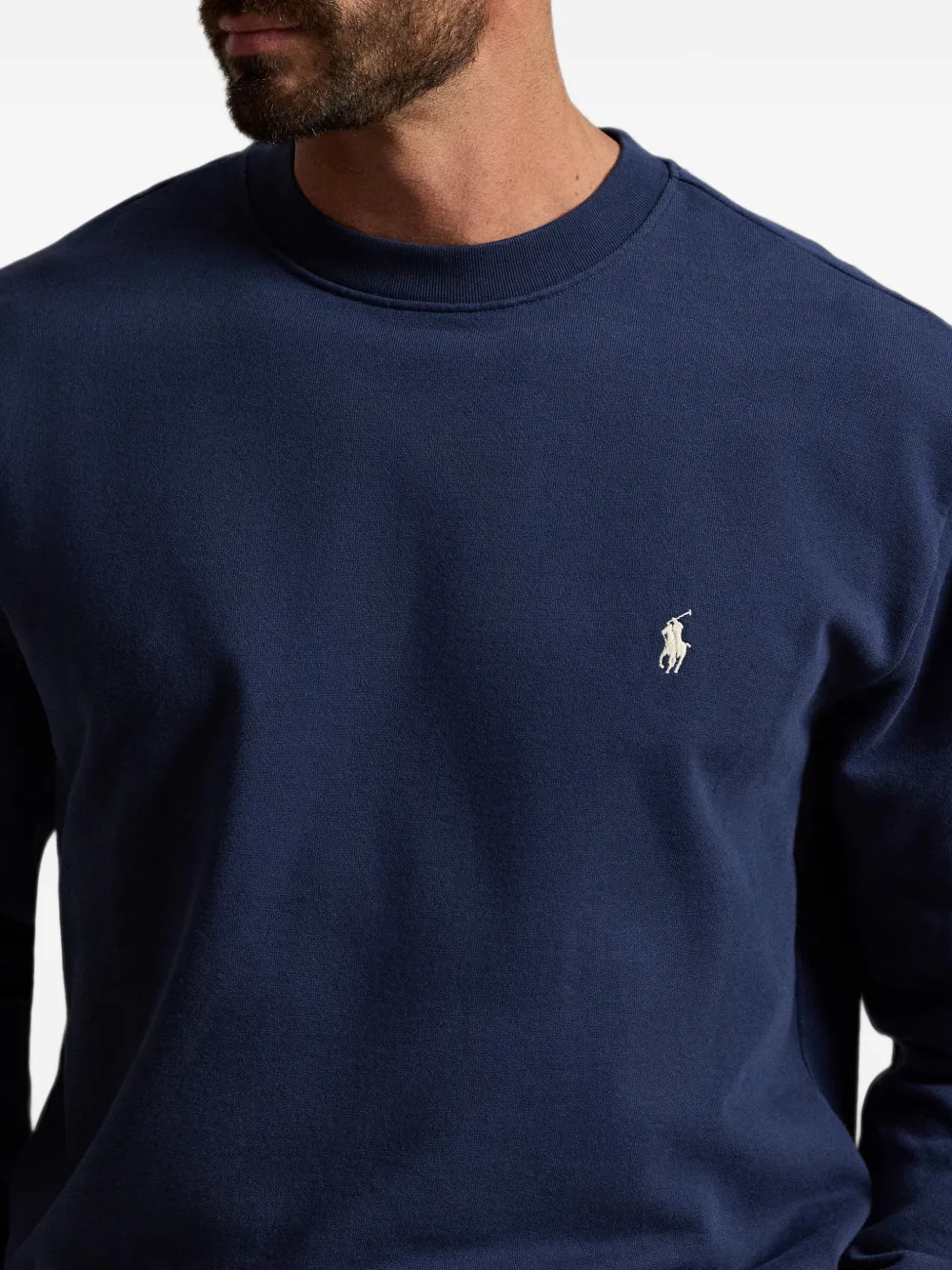 Polo Ralph Lauren Loopback fleece sweater Blauw