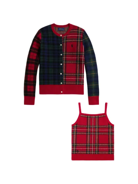 POLO RALPH LAUREN KIDS plaid patchwork top set (set of two)