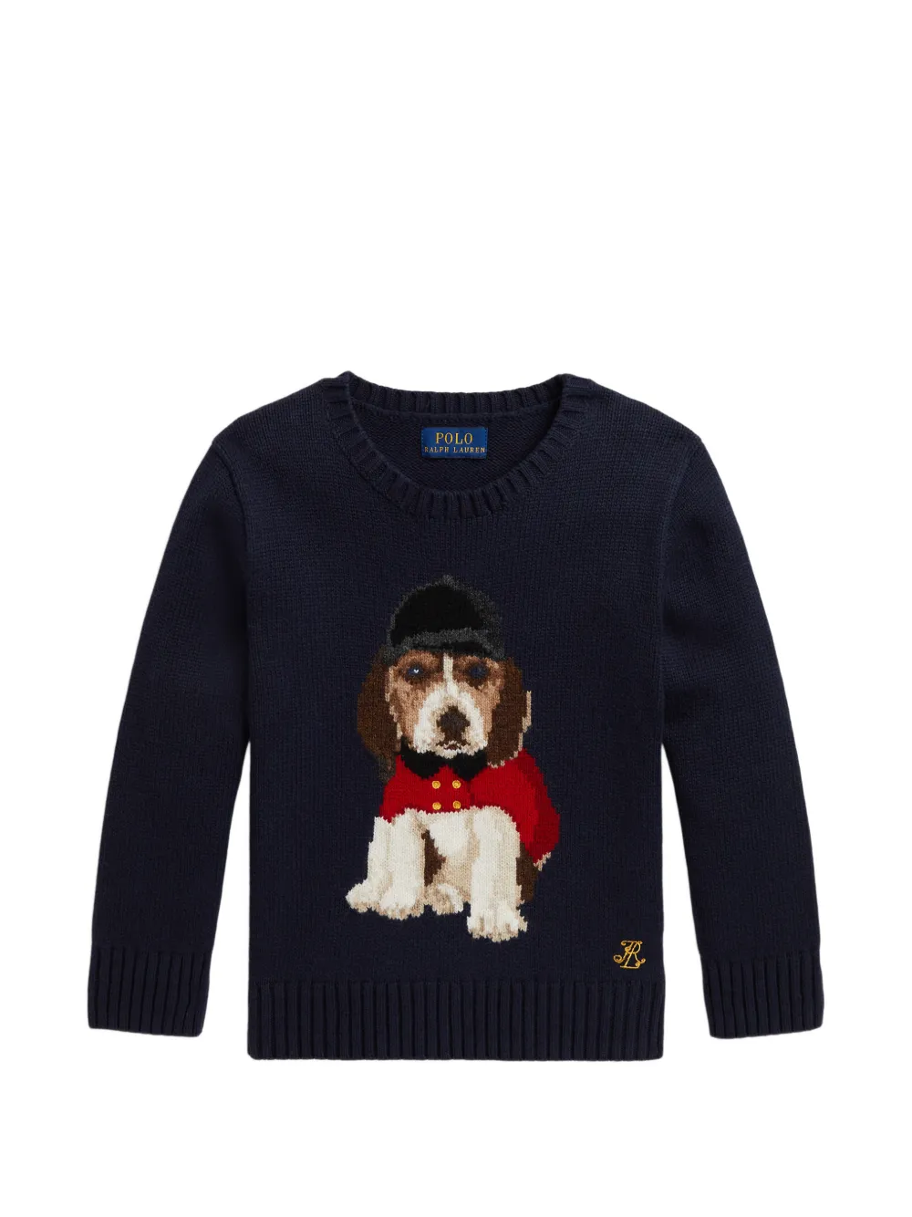 POLO RALPH LAUREN KIDS Pullover mit Hunde-Intarsie - Blau