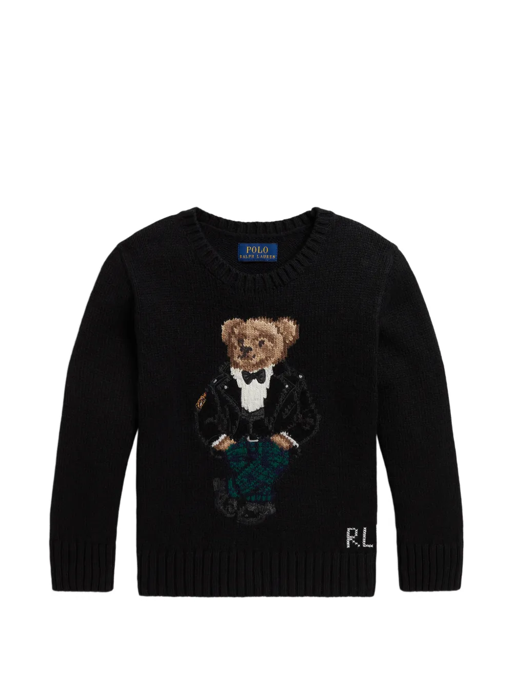 POLO RALPH LAUREN KIDS Pullover mit Polo Bear - Schwarz